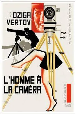 poster film L'Homme à  la caméra (Chelovek s kino-apparatom)